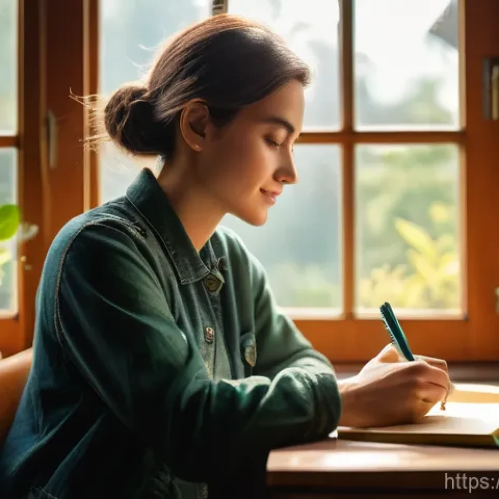 스토리텔러 직업의 장단점과 도전 과제 분석과 사례 연구와 전략 - A female storyteller in her late 20s or early 30s, with a warm and thoughtful expression, sits comfo...