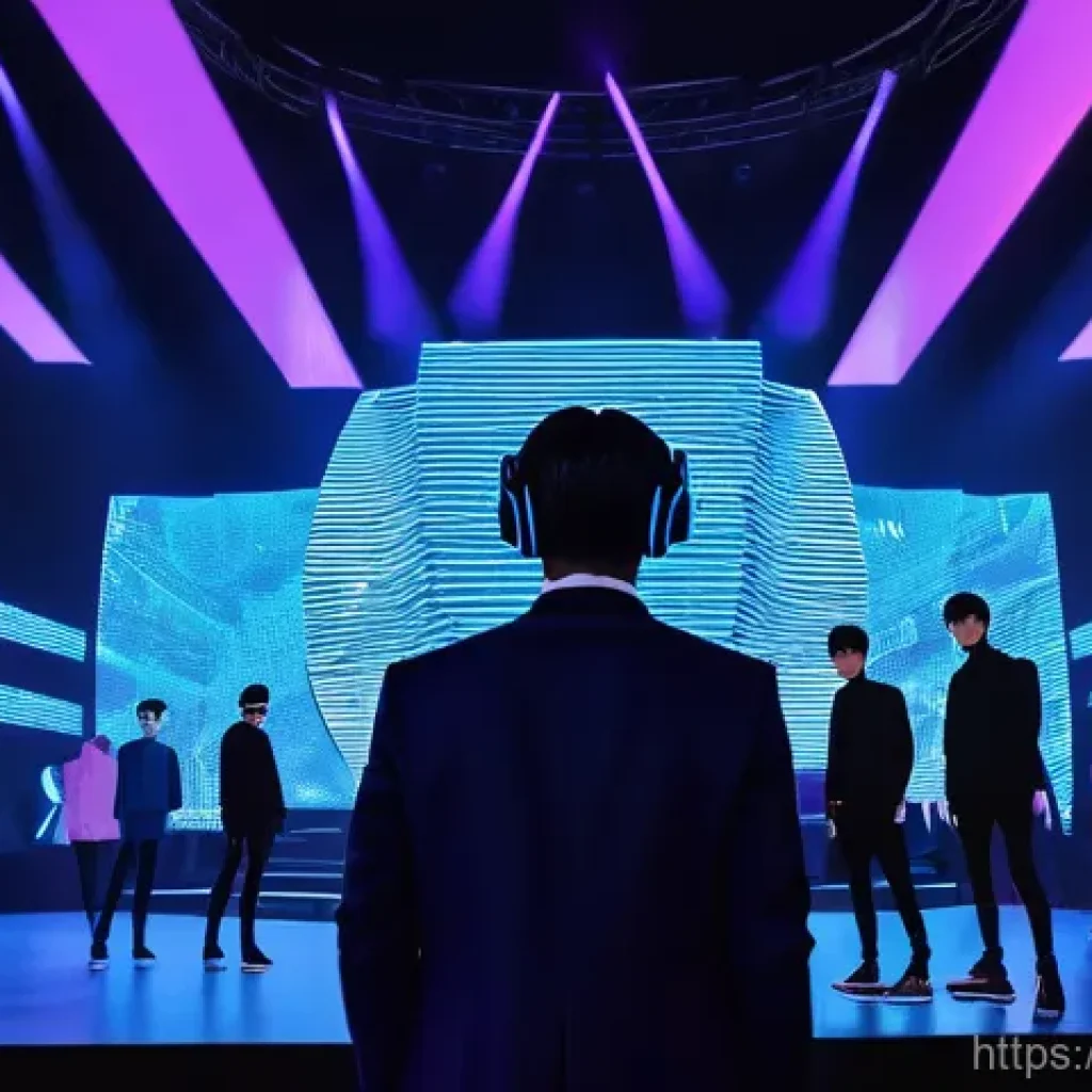스토리텔러와 AI 기술의 접목 - **Immersive AI-Powered K-Pop VR Concert**
A visually stunning, dynamic, and futuristic K-pop con...