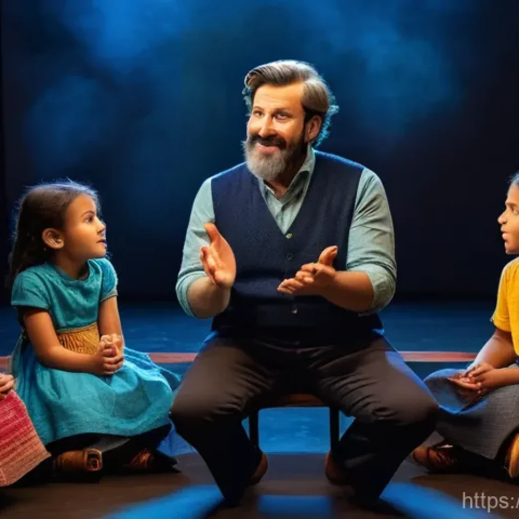 스토리텔러 자격증과 관련된 준비 과정과 성공 전략 분석과 연구 - **The Enchanting Storyteller's Stage**
A charismatic storyteller, dressed in smart casual attire...
