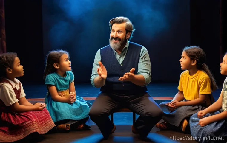 스토리텔러 자격증과 관련된 준비 과정과 성공 전략 분석과 연구 - **The Enchanting Storyteller's Stage**
    A charismatic storyteller, dressed in smart casual attire...