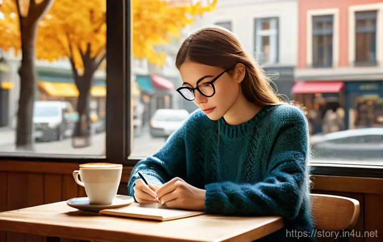 스토리텔러 실무에서 발생할 수 있는 문제 - **Prompt 1: Journey to Find Inspiration**
A young adult female storyteller, casually dressed in ...