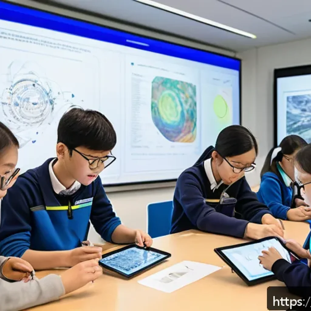 스토리텔러와 융합 교육의 장점 - A vibrant classroom scene showing diverse students engaged in a multidisciplinary project, combining...