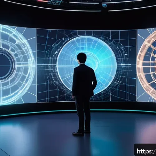 스토리텔러가 주목해야 할 관련 스타트업 - A futuristic digital storytelling studio featuring a diverse group of storytellers collaborating wit...
