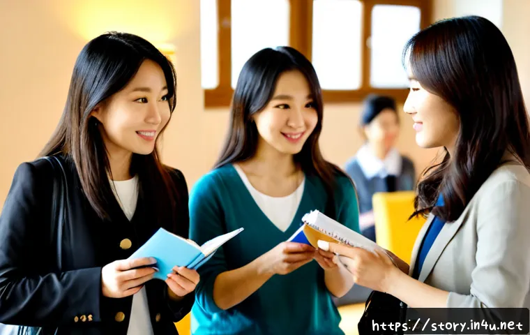 Home 17 스토리텔러의 글로벌 네트워킹 기회 - Photorealistic international storytelling networking event in a bright modern cultural venue, divers...